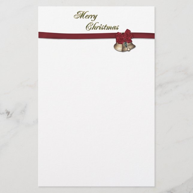 God jul Klockor-kort Brevpapper (Framsida)