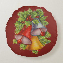 God jul Klockor Pillow Rund Kudde
