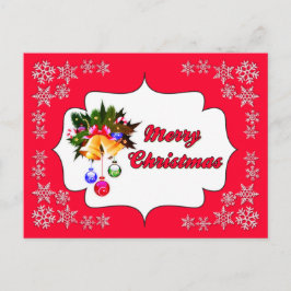 God jul Klockor Red Helgdag vykort