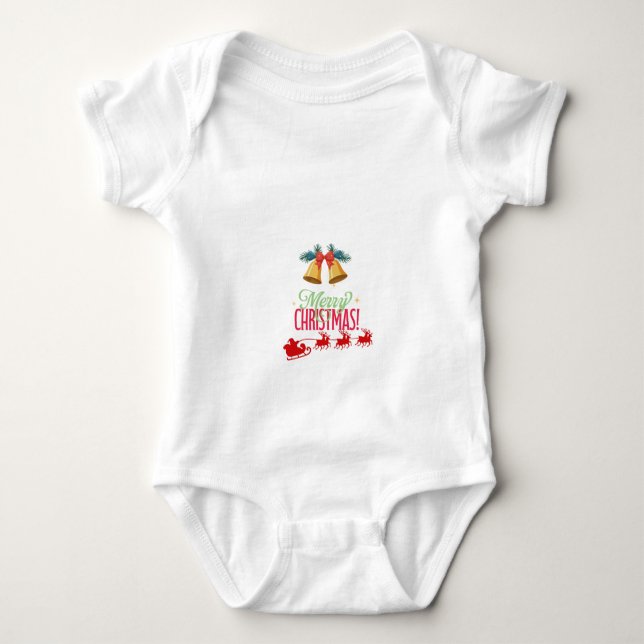 God Jul – Klockor & Tomtens släde-design T Shirt (Framsida)