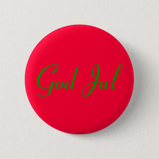 "God Jul" knapp röd.