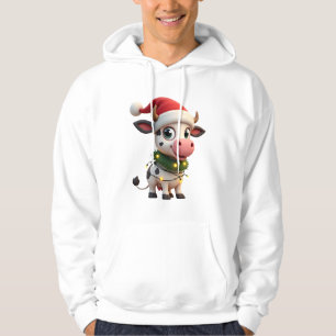 God Jul Ko Santa Jul Belysning Ko Xma Hoodie