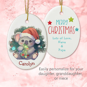 God jul Koala Bear Kids jul Julgransprydnad Keramik