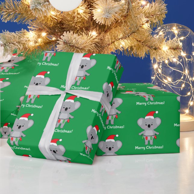 God jul Koala Bear med Ljus Presentpapper (Helgdagar)