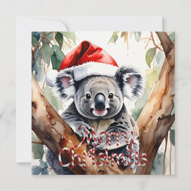 God jul Koala sitta i gumtree Card Julkort (Framsida)