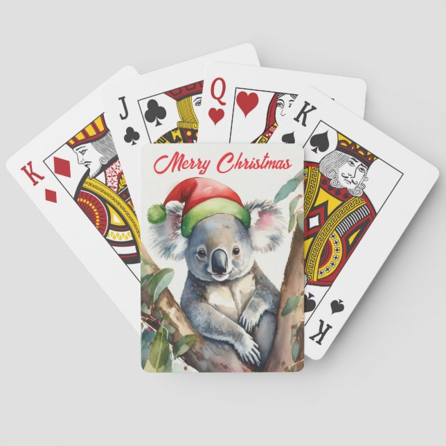 God jul Koala sitta i Gumtree Casinokort (Baksidan)
