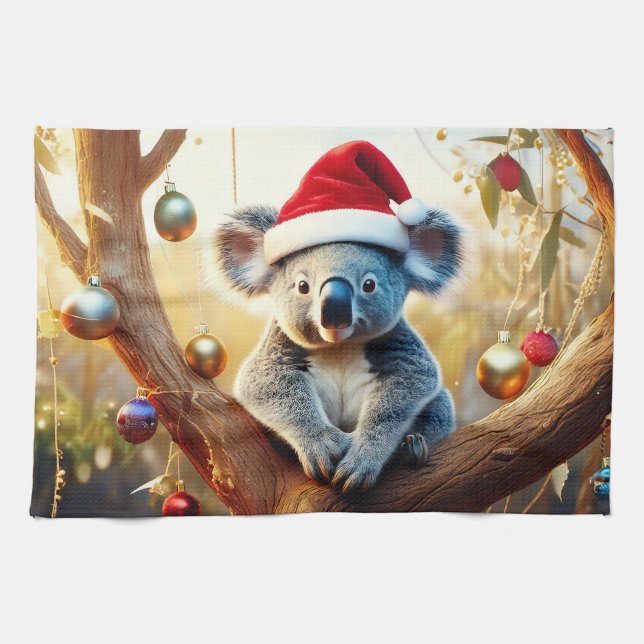 God jul Koala sitta i Gumtree Kökshandduk (Horisontell)