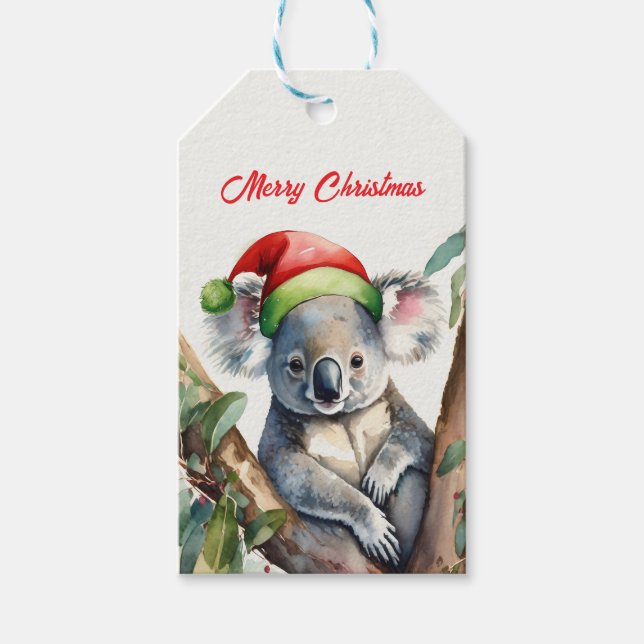 God jul Koala sitta i Gumtree Presentetikett (Framsidan)