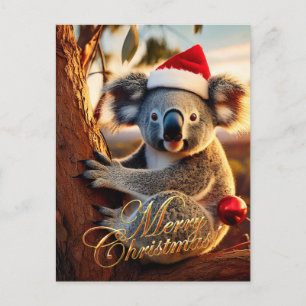 God jul Koala sitta i Gumtree Vykort