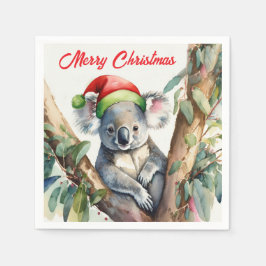God Jul Koala sittande i Gumtree Pappersservett