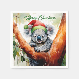 God Jul Koala sittande i Gumtree Pappersservett