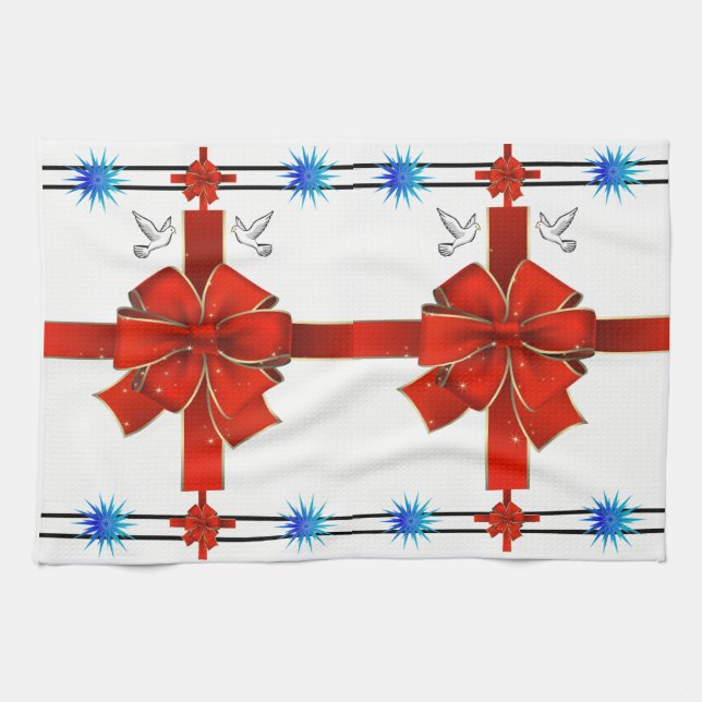 God jul, kök, handdukar (Horisontell)