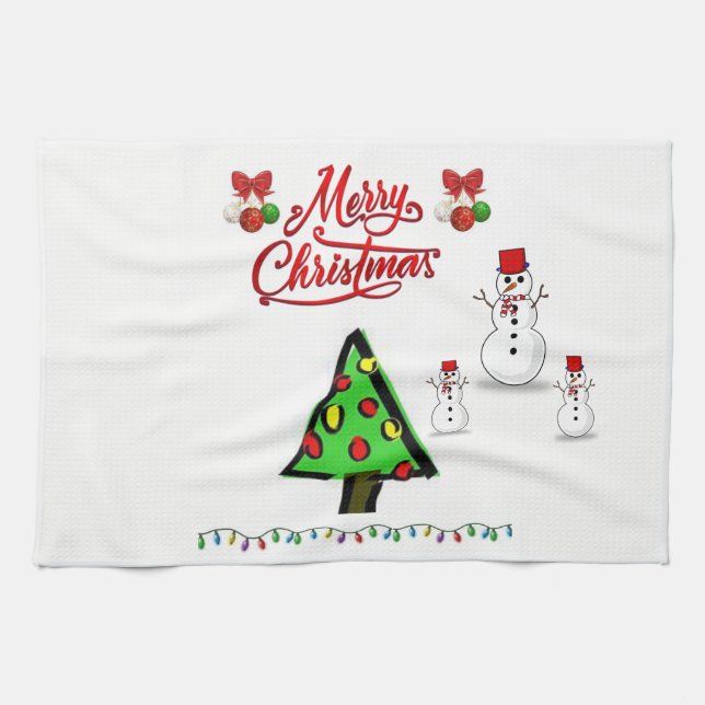 God jul, kök, handdukar (Horisontell)