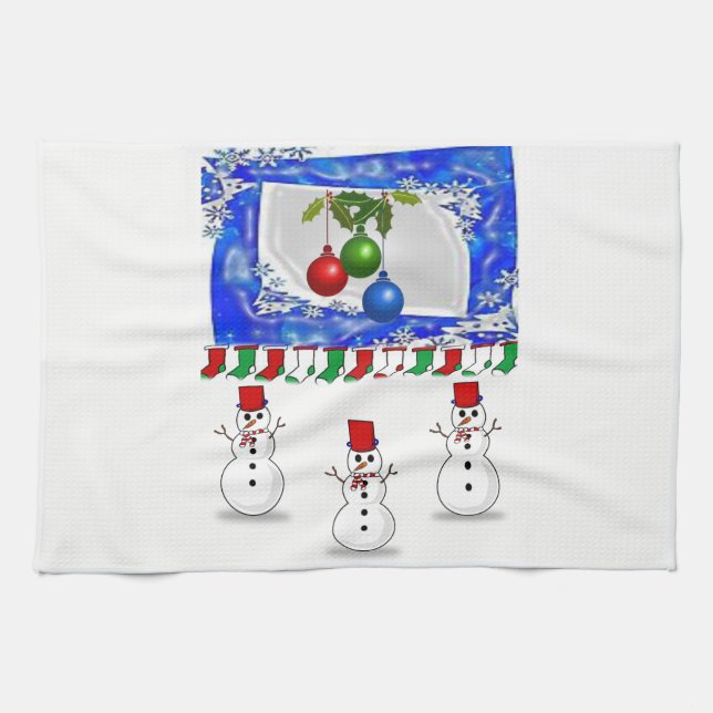 God jul, kök, handdukar (Horisontell)