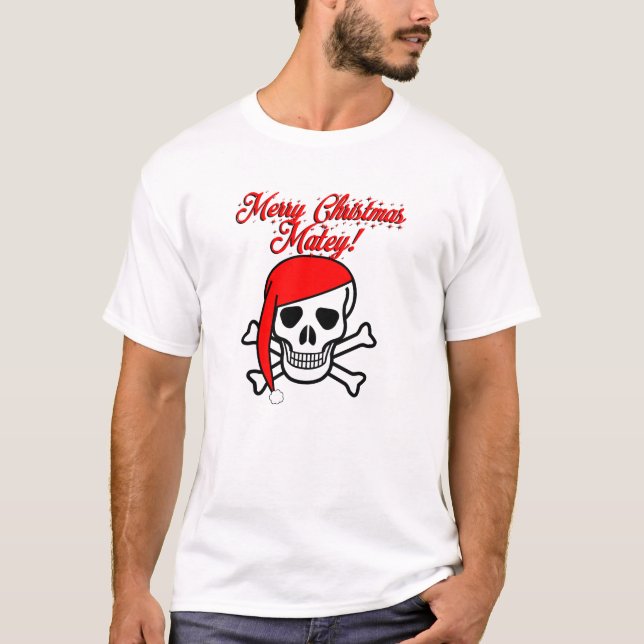 God jul kompis! Piratjultomten. T Shirt (Framsida)