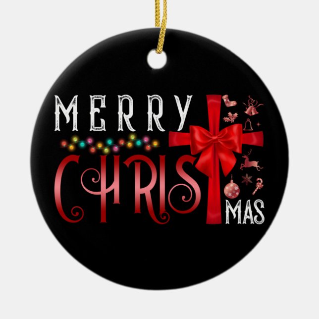 God jul Kor Christian Religiösa Julgransprydnad Keramik (Framsidan)