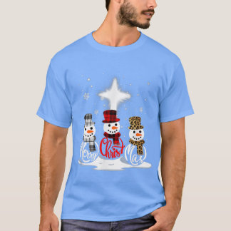 God jul Kor Jesus Snögubbe Funny Julafton för T Shirt