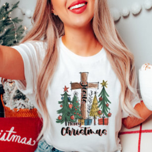 God jul Kor och Träd T-Shirt