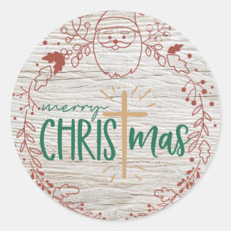 God jul Kor Round Sticker Runt Klistermärke