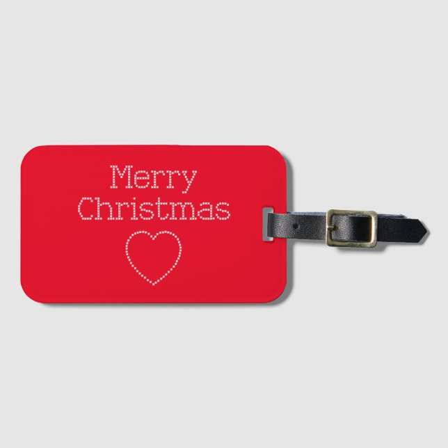 God jul kor sytskylt bagagebricka (Framsida horisontal)