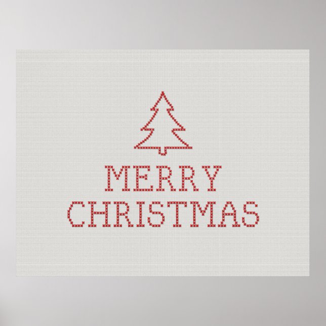 God jul korsstygn skylt (Framsidan)