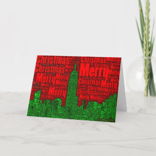 God jul: Kort 002 för konst för NYC-horisontord