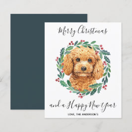 God jul-kort för budgetEleganten Pudel Hund