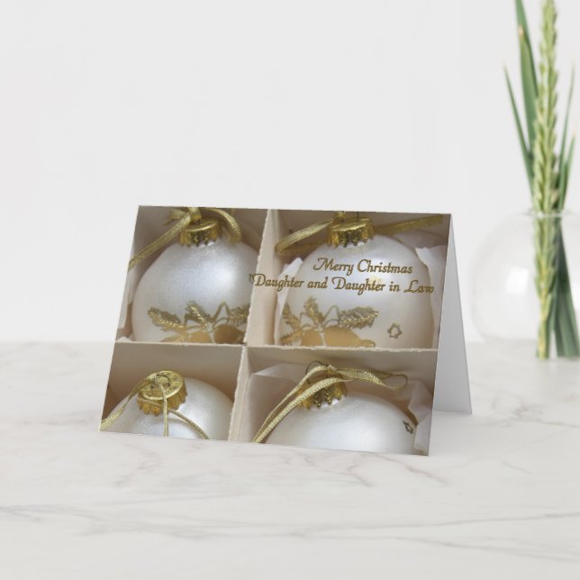 god jul-kort för dotter och svärdotter helgkort (Framsida)