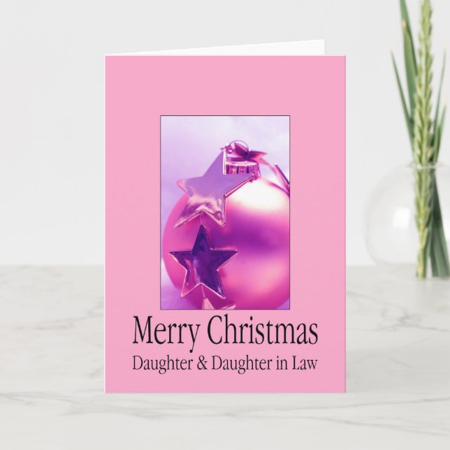 god jul-kort för dotter och svärdotter helgkort (Framsida)