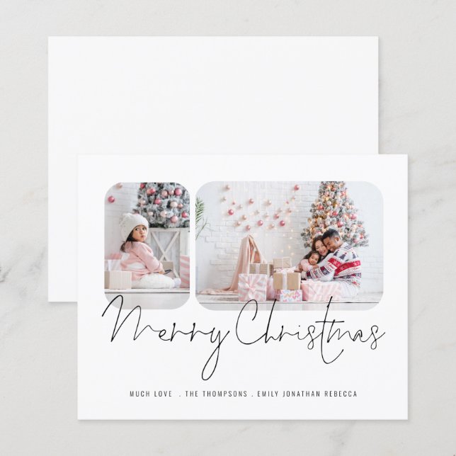 GOD JUL-kort för fotoskript i BUDGET-familjen 2 (Fram/baksida)