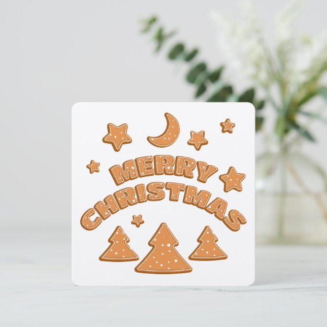 God jul-kort för kaka (Stående Fram)