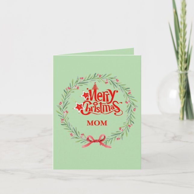 God jul-kort för Mamma Kort (Framsida)