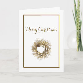God jul-kort för utandning i guld helgkort