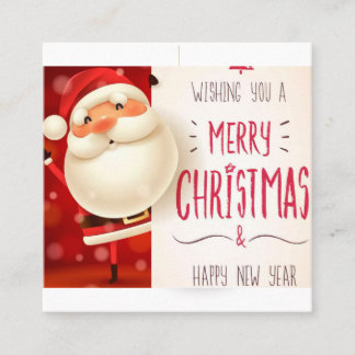 God jul-kort fyrkantigt visitkort