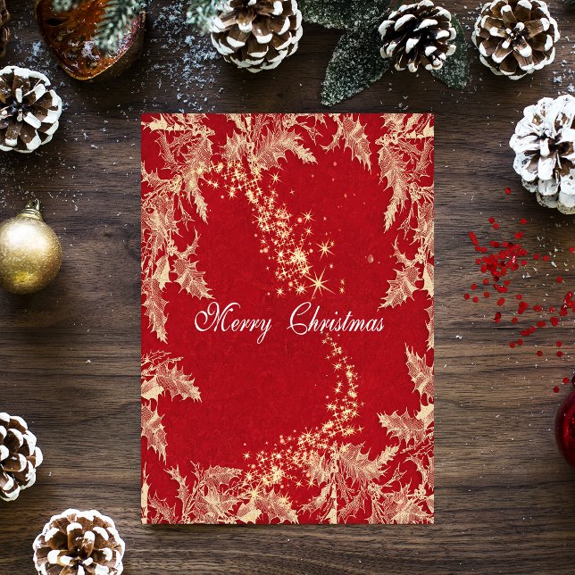 God jul-kort inbjudningar (Red Christmas Card)