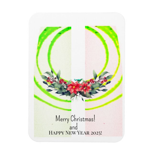 God jul! Kort Magnet (Vertikal)