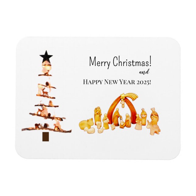 God jul! Kort Magnet (Horisontell)
