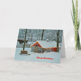God jul-kort med en scen för diskodling helgkort
