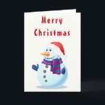 God jul-kort med Lycklig Snögubbe Kort<br><div class="desc">Lycklig Snögubbe-julkort - God jul - MIGNERAD design - Anpassade</div>