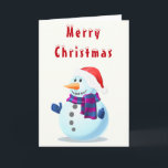 God jul-kort med Lycklig Snögubbe Kort<br><div class="desc">Lycklig Snögubbe-julkort - God jul - MIGNERAD design - Anpassade</div>