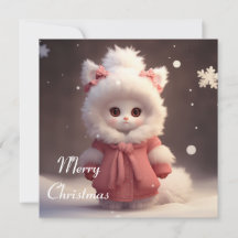 God jul-kort med negativt katttecken