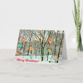 God jul-kort med snöscen helgkort