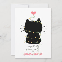 god jul-kort med svart katt julkort