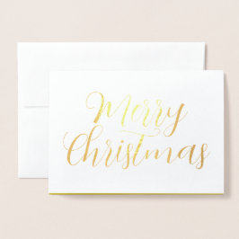 God jul-kort, Modern Calligraphy Chic Card Folierat Kort