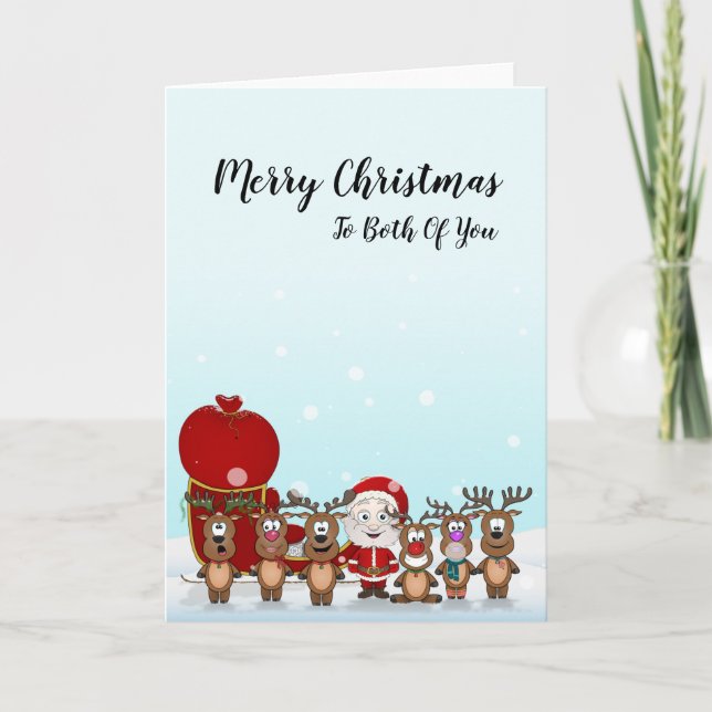 God jul-kort till er båda helgkort (Framsida)