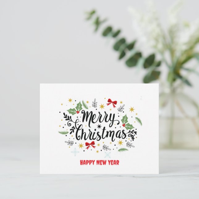 god jul-kort vykort (Stående Fram)