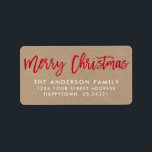 God jul Kraft för penselstjärnor Adressetikett<br><div class="desc">Adressetikett för returadress för Modern Push Script God jul Kraft-familjen</div>