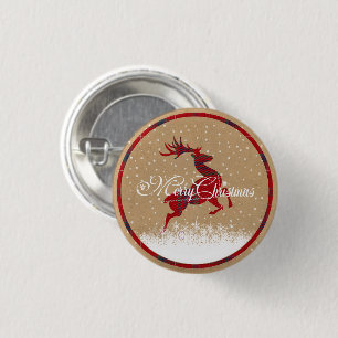 God jul Kraft & Tartan Red ID590 Knapp