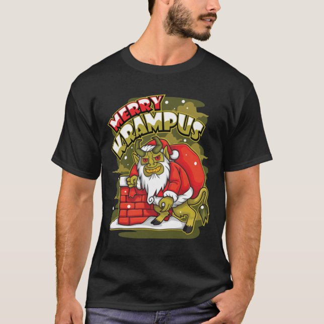 God jul Krampus Julafton Joke Classic T-Shirt (Framsida)