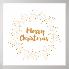 God jul-krans - guldlax poster